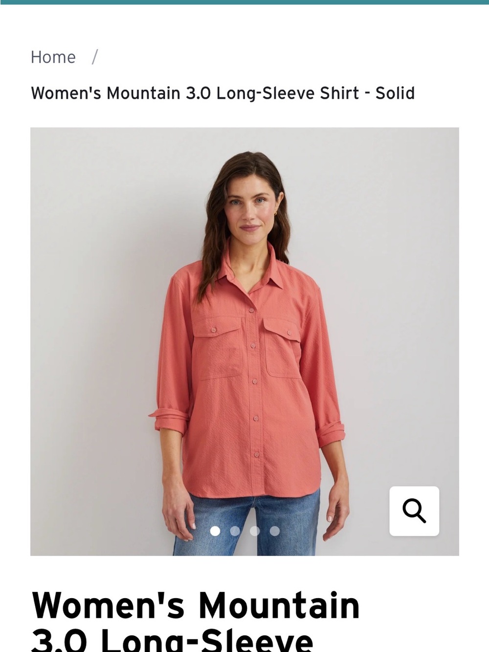Eddie Bauer Women’s Classic Fit Long-Sleeve Button-Up Hiking Shirt – Size Large
